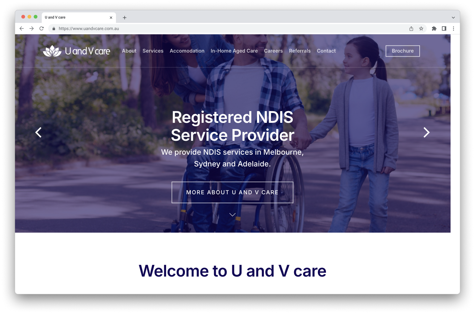U and V care support services